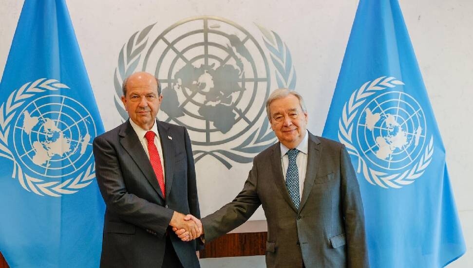 Cumhurbaşkanı Ersin Tatar, BM Genel Sekreteri Antonio Guterres ile görüştü
