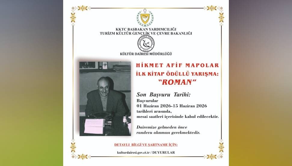 Kültür Dairesi’nin ilk kitap ödüllü yarışması Hikmet Afif Mapolar adına düzenlenecek