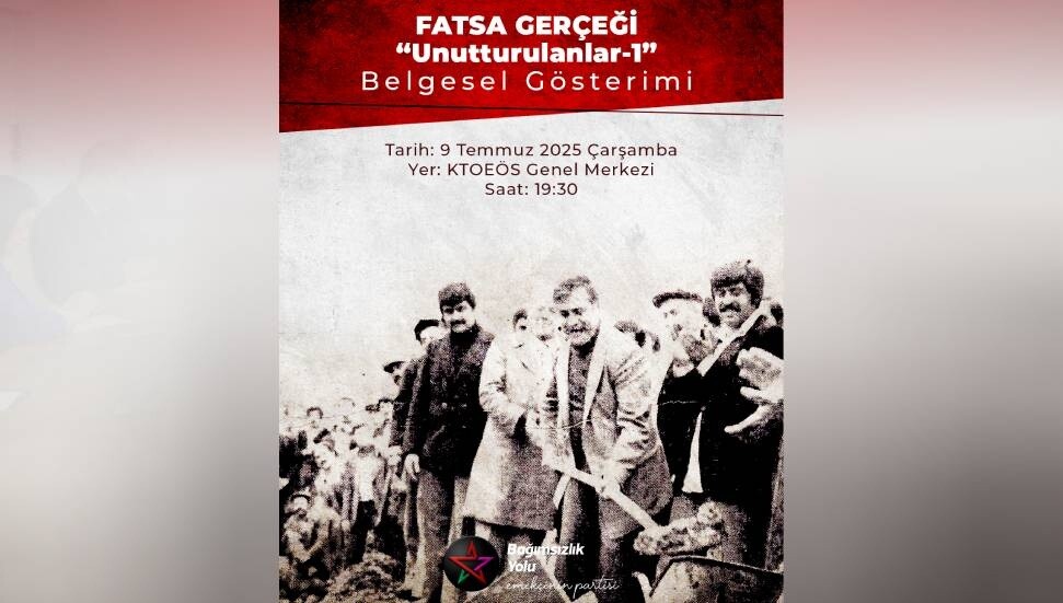 Bağımsızlık Yolu, “Fatsa Gerçeği” belgeselinin gösterimini gerçekleştiriyor