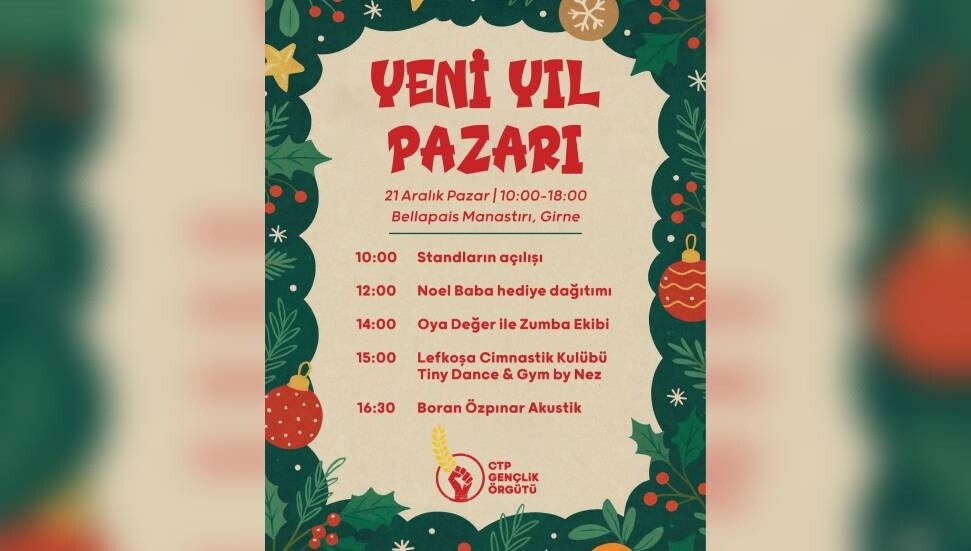 CTP Gençlik Örgütü Girne İlçesi’nden Bellapais’te Yeni Yıl Pazarı