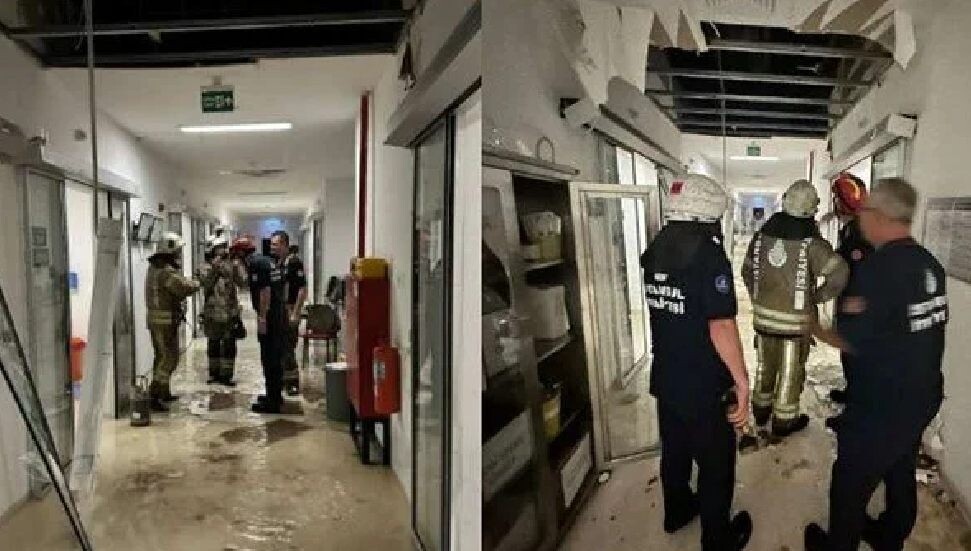 İstanbul'da hastanede tavan çöktü, bir bebek hayatını kaybetti