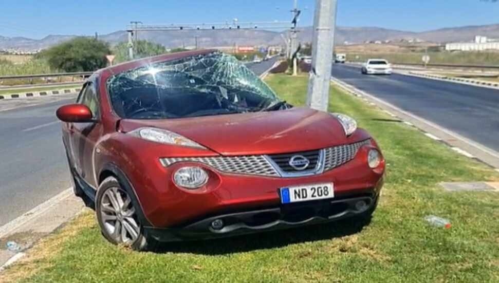 Gönyeli çemberi yakınlarında trafik kazası!