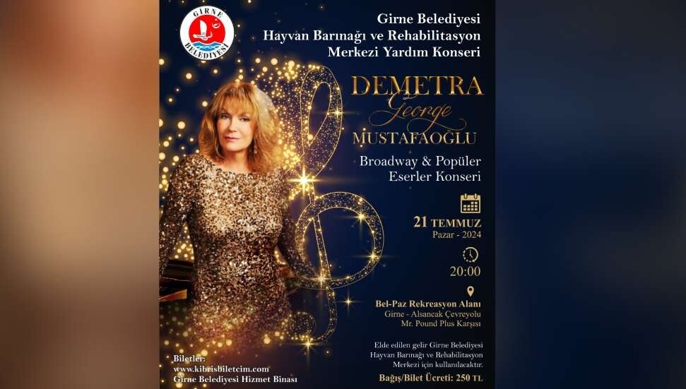 Soprano Demetra George Mustafaoğlu, 21 Temmuz’da Bel-Paz Rekreasyon Alanı’nda sahne alacak