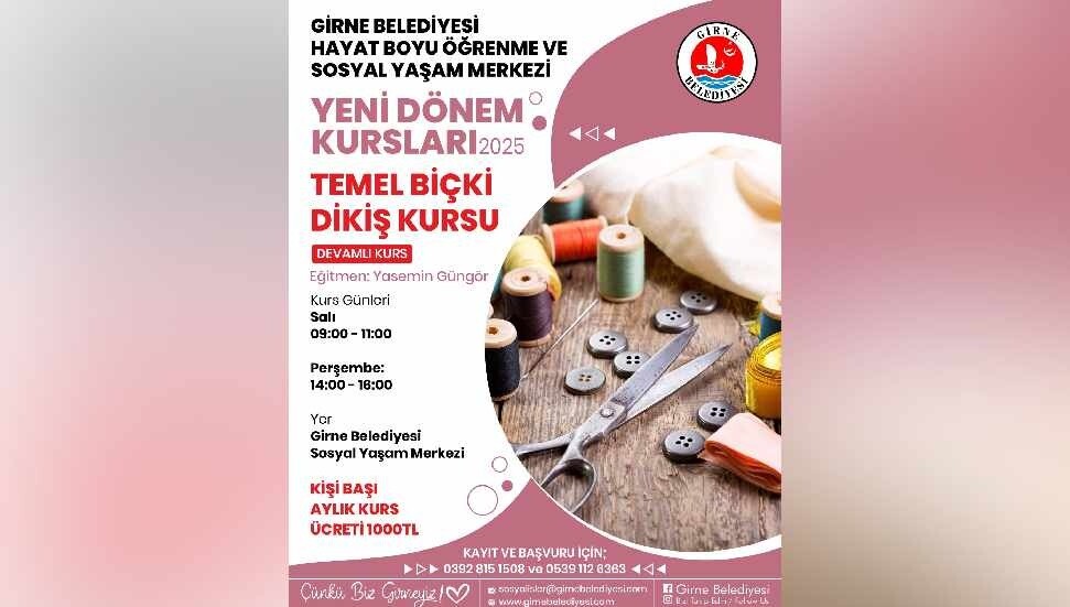 Girne Belediyesi yeni dönem kursları başlıyor