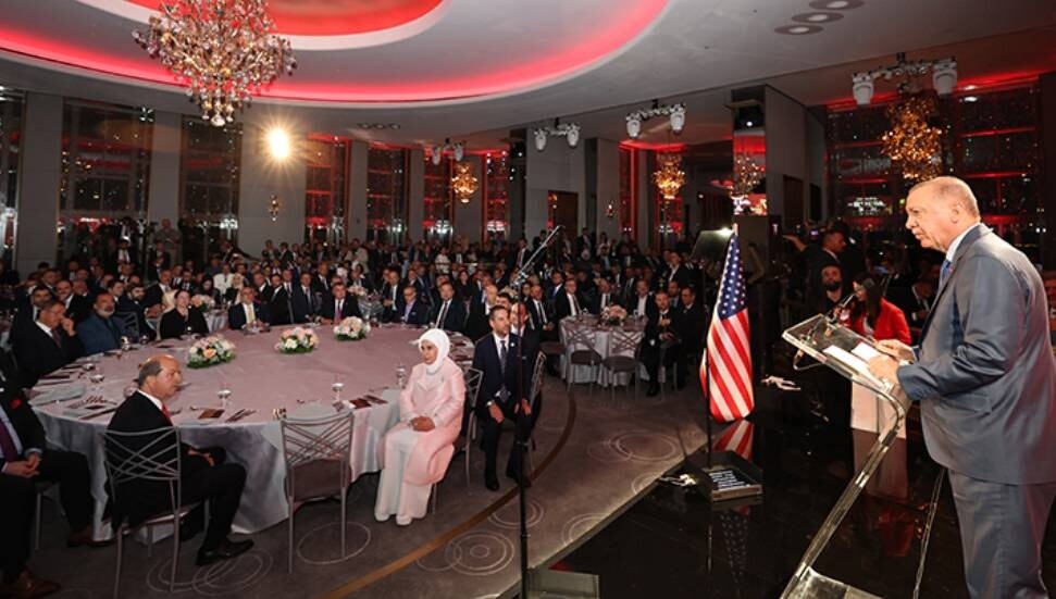 Ersin Tatar Attends Erdoğan's Speech in the US
