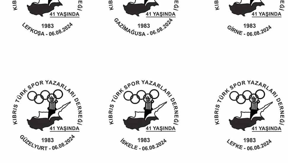 Kıbrıs Türk Spor Yazarları Derneği’nin 41’inci yılı nedeniyle özel tarih damgası kullanıldı